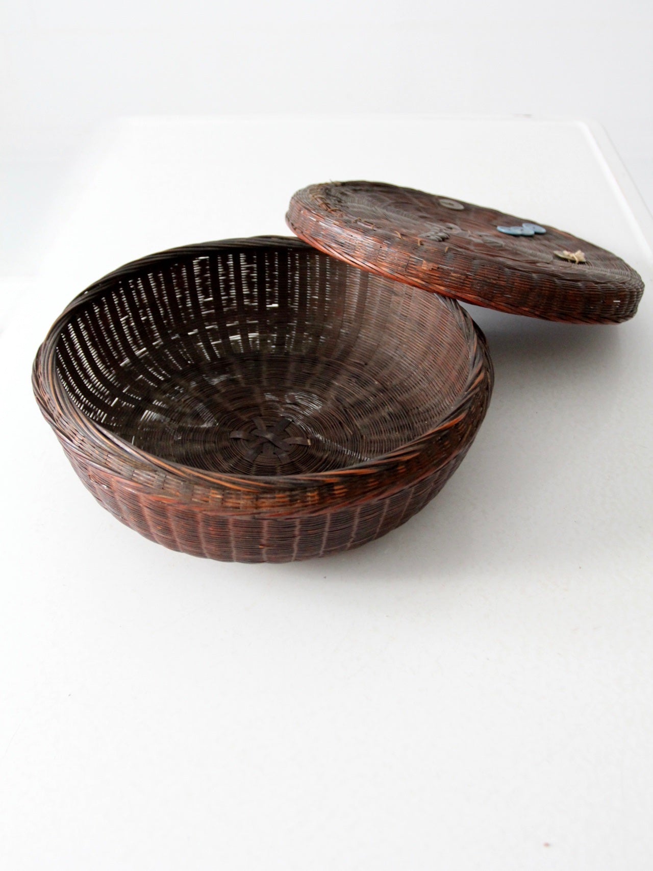 vintage Chinese sewing basket