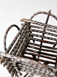 antique Adirondack twig planter table