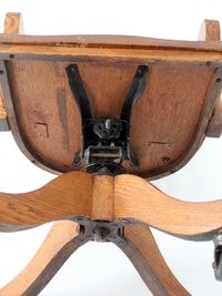 antique Gunlocke banker' swivel desk chair