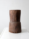 antique wooden mortar