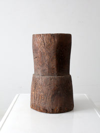 antique wooden mortar