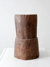 antique wooden mortar