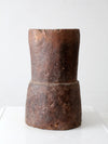 antique wooden mortar