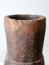 antique wooden mortar