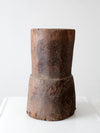 antique wooden mortar