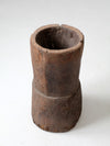 antique wooden mortar