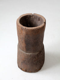 antique wooden mortar
