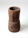 antique wooden mortar
