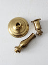 vintage brass adjustable candle holder