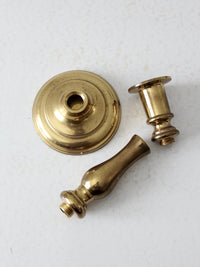 vintage brass adjustable candle holder