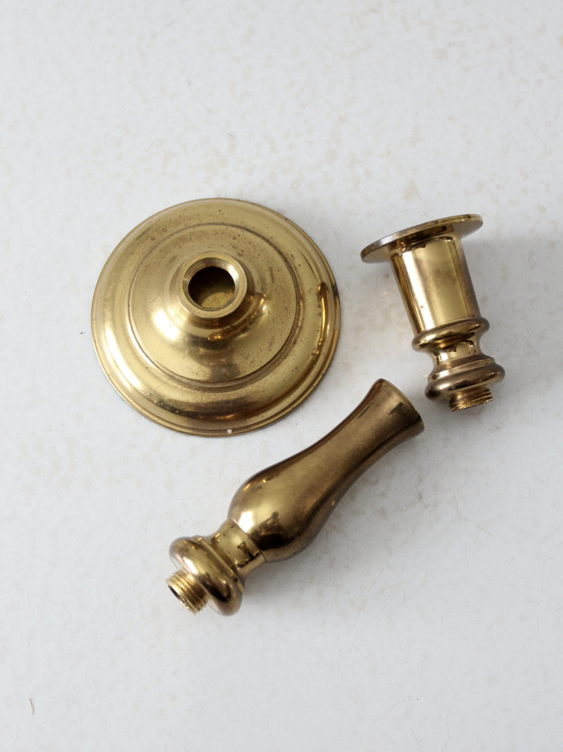 vintage brass adjustable candle holder