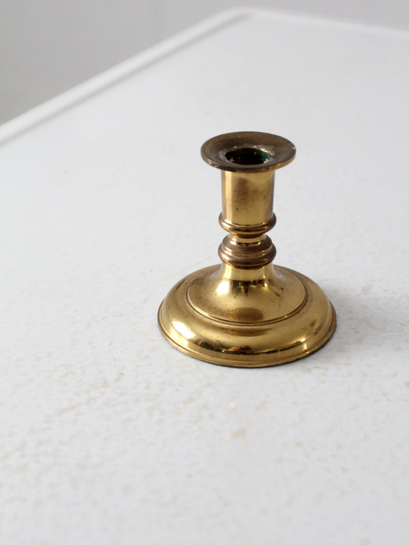 vintage brass adjustable candle holder