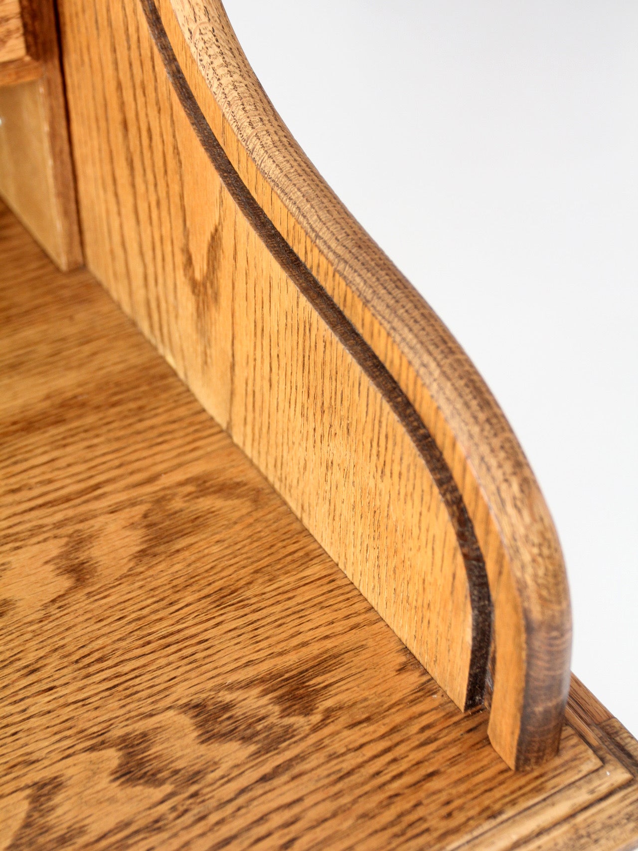 vintage oak roll top secretary desk