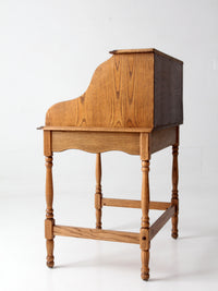 vintage oak roll top secretary desk