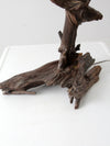 vintage driftwood lamp