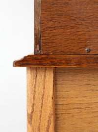 vintage oak roll top secretary desk