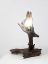 vintage driftwood lamp