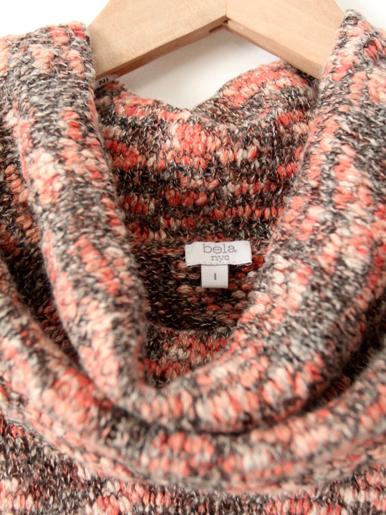 vintage Y2K Bela NYC marled cowl neck sweater