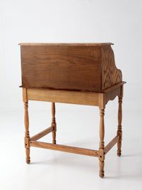 vintage oak roll top secretary desk
