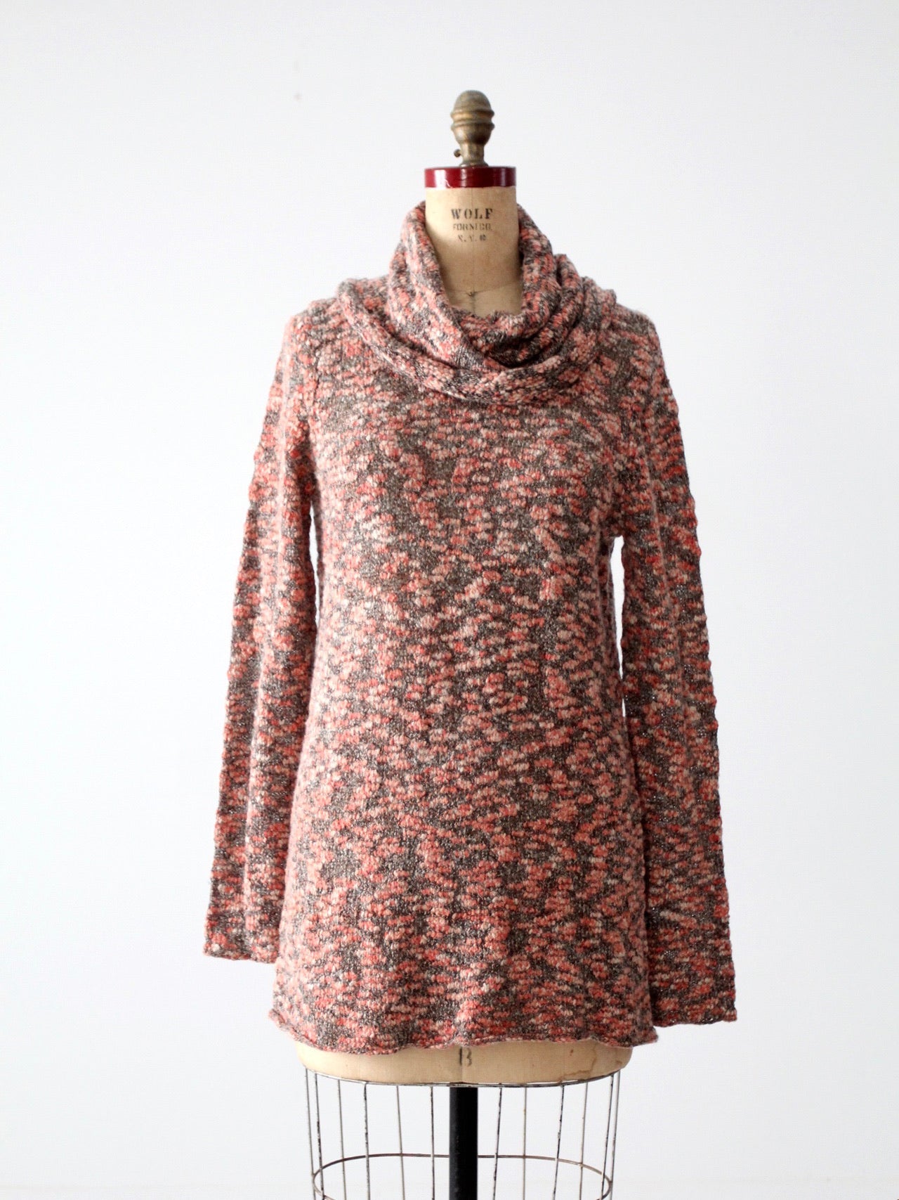 vintage Y2K Bela NYC marled cowl neck sweater