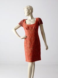 Prada wool mohair tweed dress