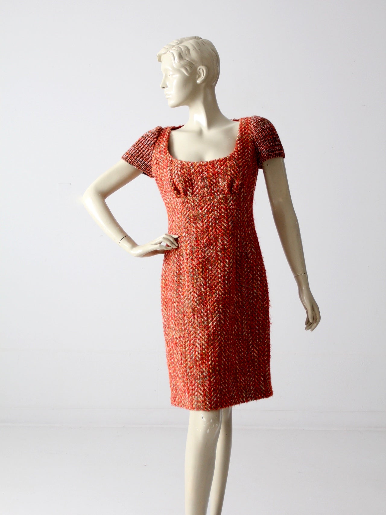Prada wool mohair tweed dress