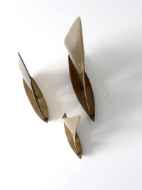 mid century brass sailboats set of 3