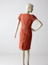 Prada wool mohair tweed dress