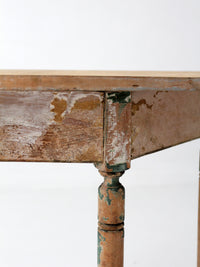 antique primitive demi lune table