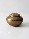 vintage brass bowl with kitten lid