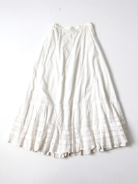 antique Edwardian cotton and lace petticoat