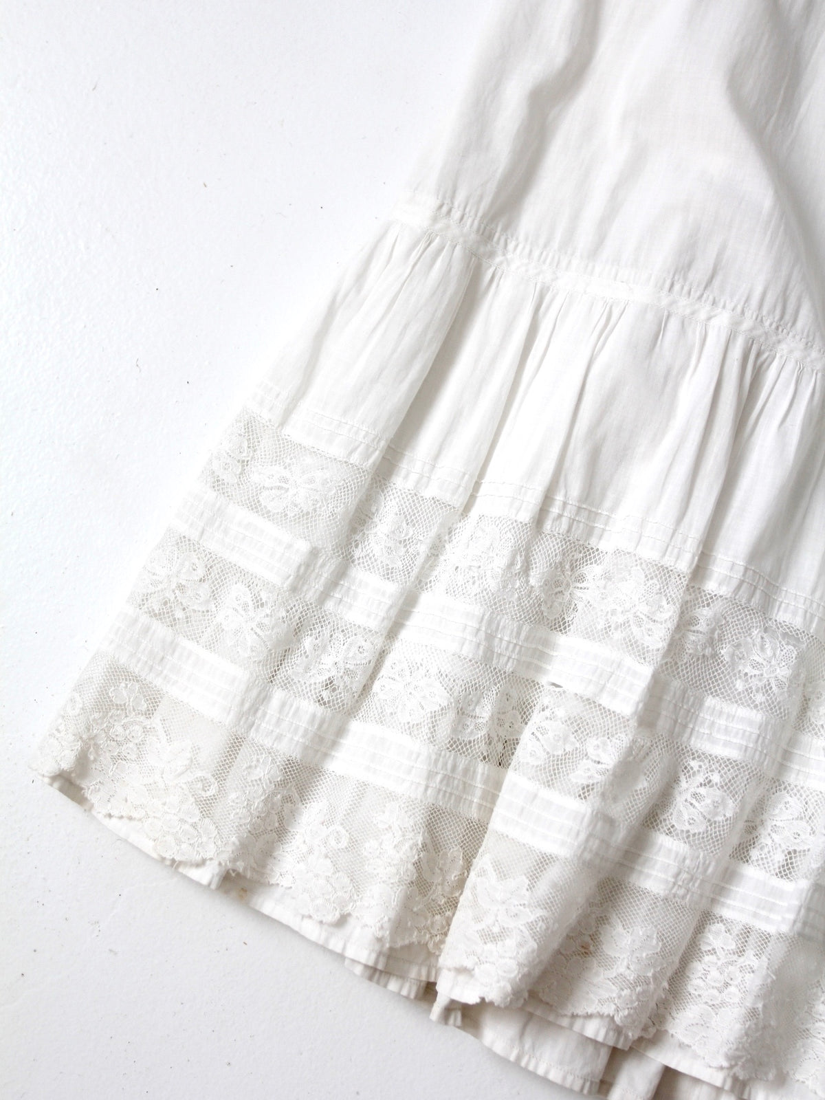 antique Edwardian cotton and lace petticoat