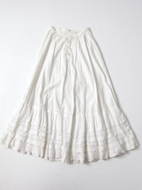 antique Edwardian cotton and lace petticoat
