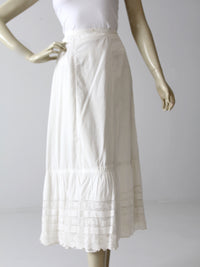 antique Edwardian cotton and lace petticoat