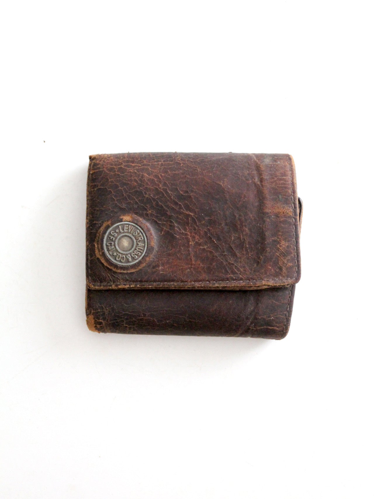 vintage 1970s Levi's brown leather wallet