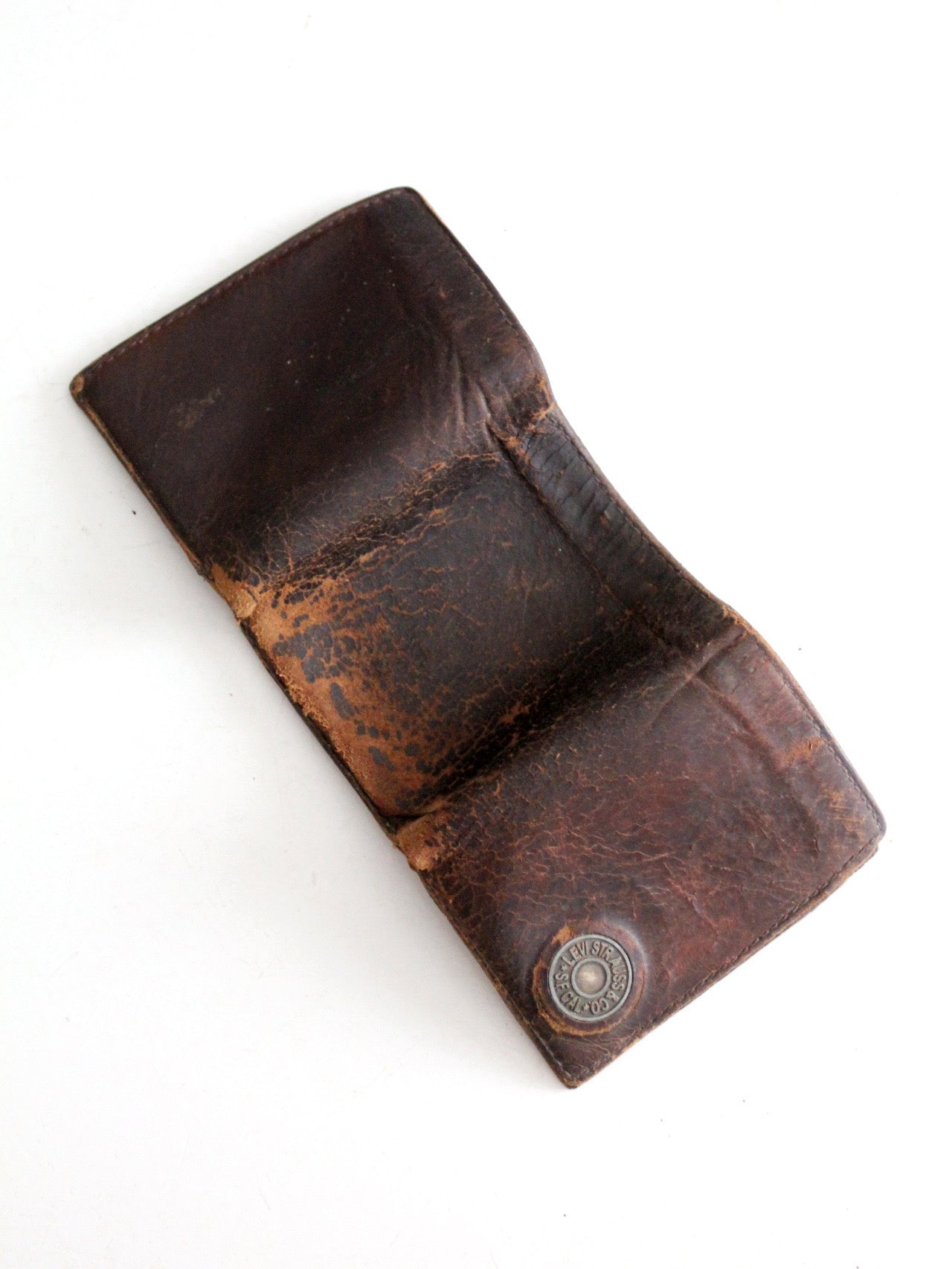 vintage 1970s Levi's brown leather wallet