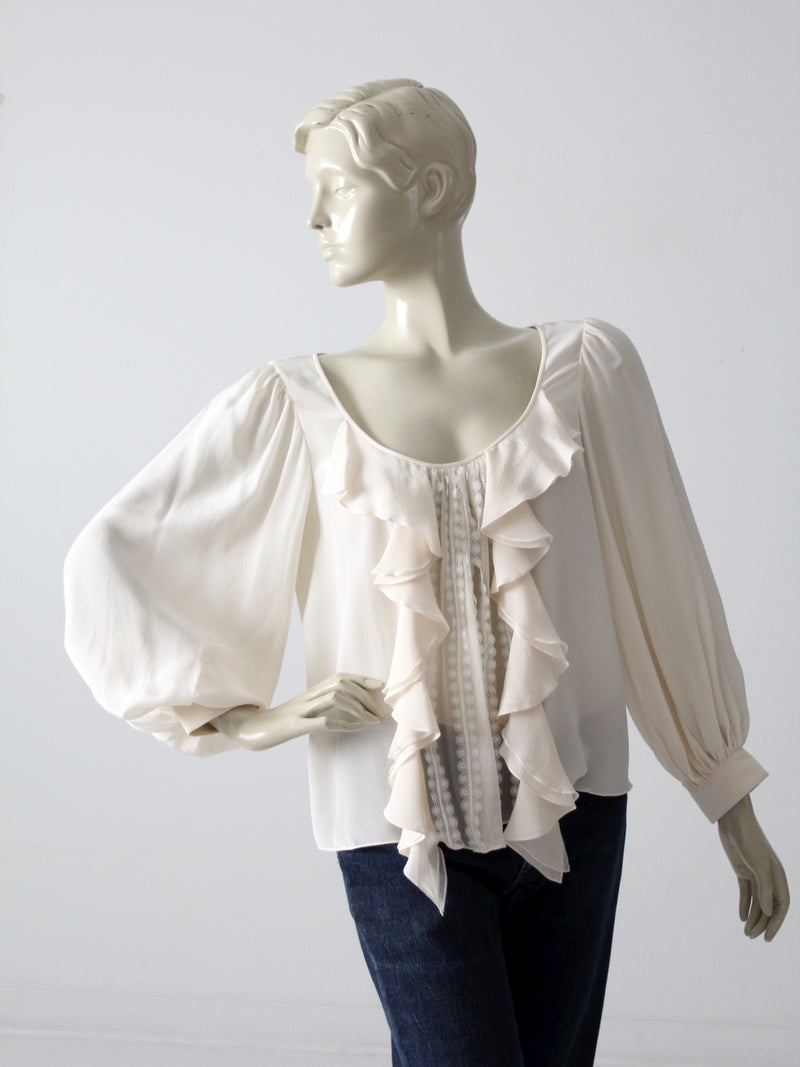 Oscar de la Renta silk blouse