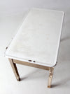 antique enamel top table with ironing board