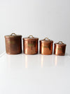 vintage copper kitchen canisters set of 4