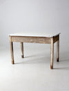 antique enamel top table with ironing board