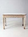 antique enamel top table with ironing board