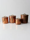 vintage copper kitchen canisters set of 4