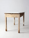 antique enamel top table with ironing board