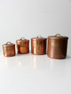 vintage copper kitchen canisters set of 4