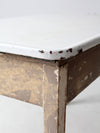 antique enamel top table with ironing board