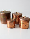 vintage copper kitchen canisters set of 4