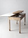 antique enamel top table with ironing board