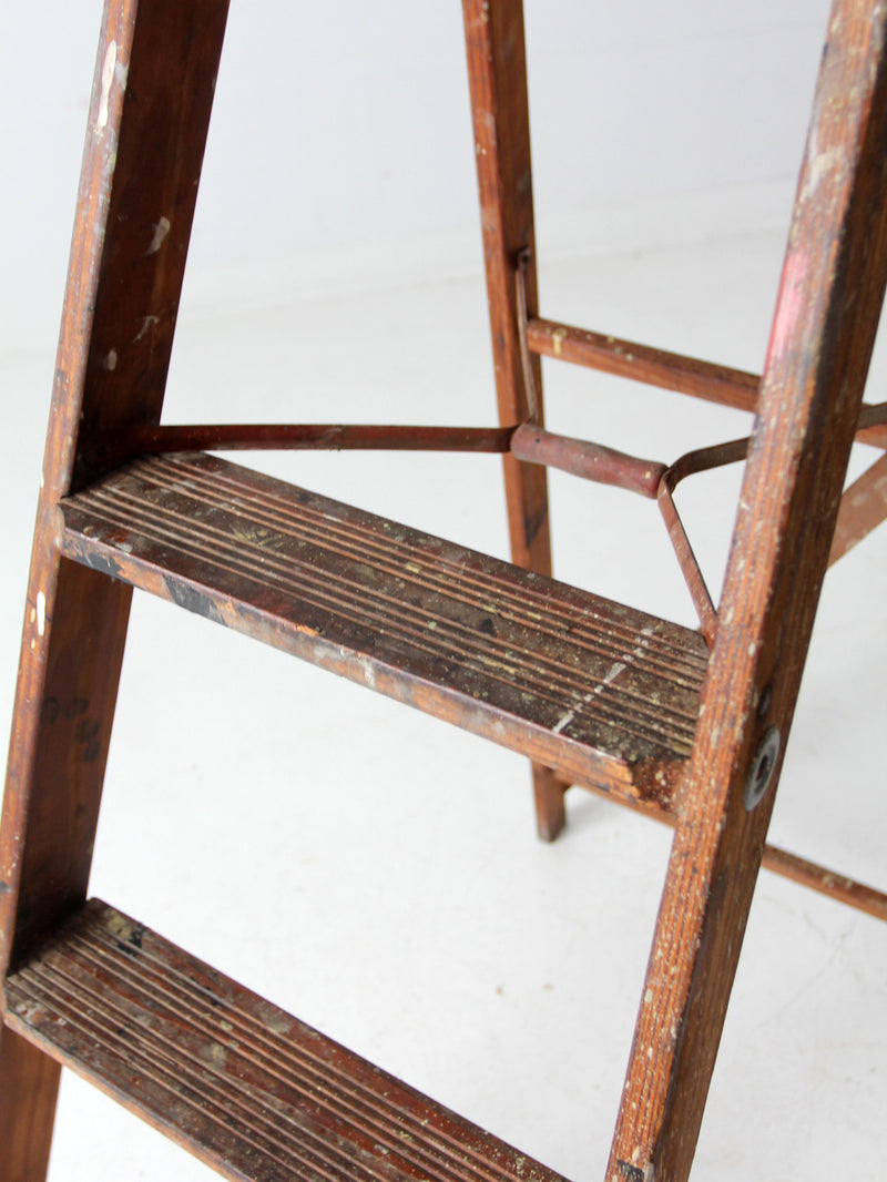 vintage painter's wooden ladder