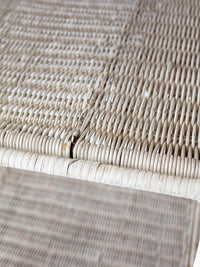 vintage white wicker etagere shelf with drawer