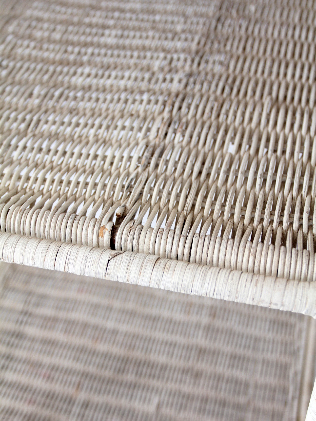 vintage white wicker etagere shelf with drawer